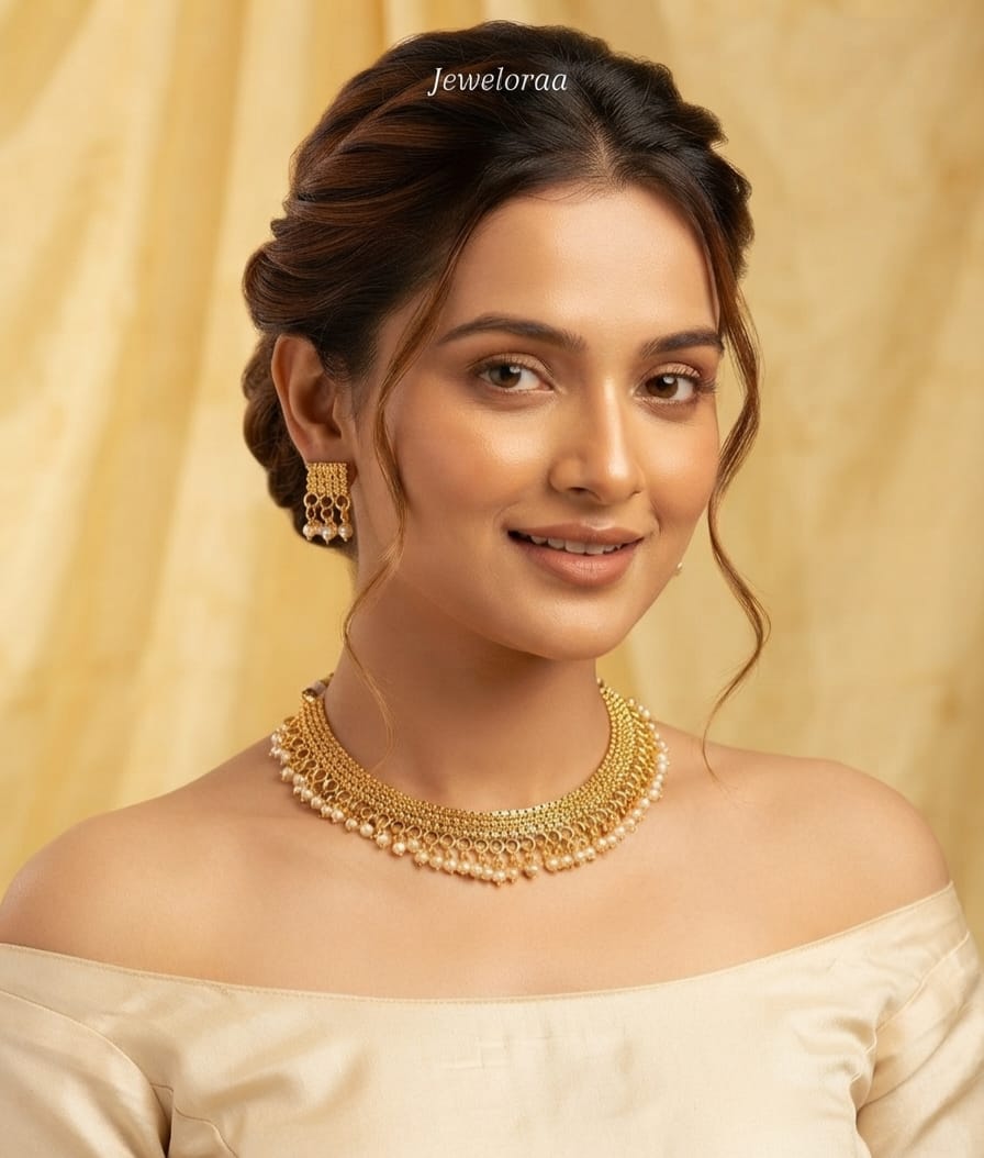 Pearl Rajwadi Choker sets - 8