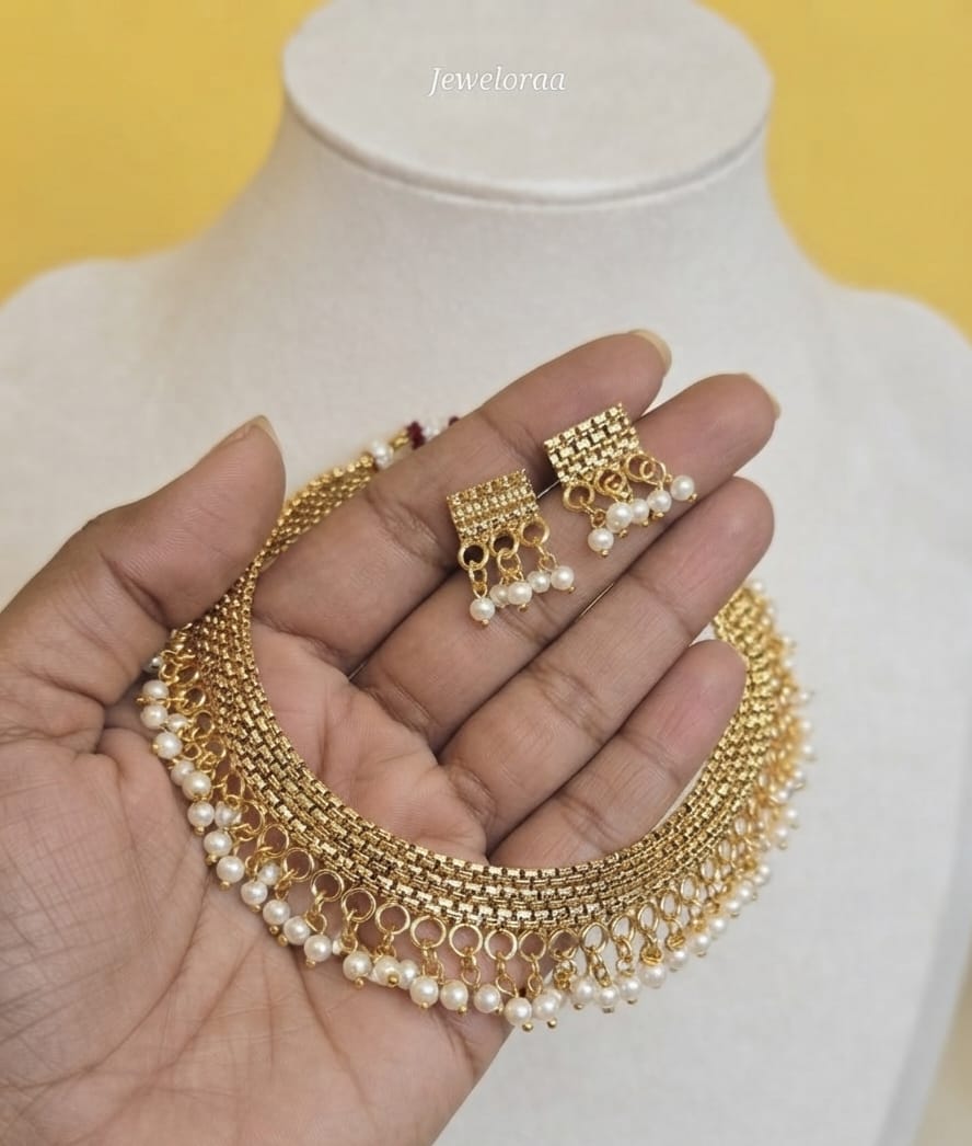 Pearl Rajwadi Choker sets - 8