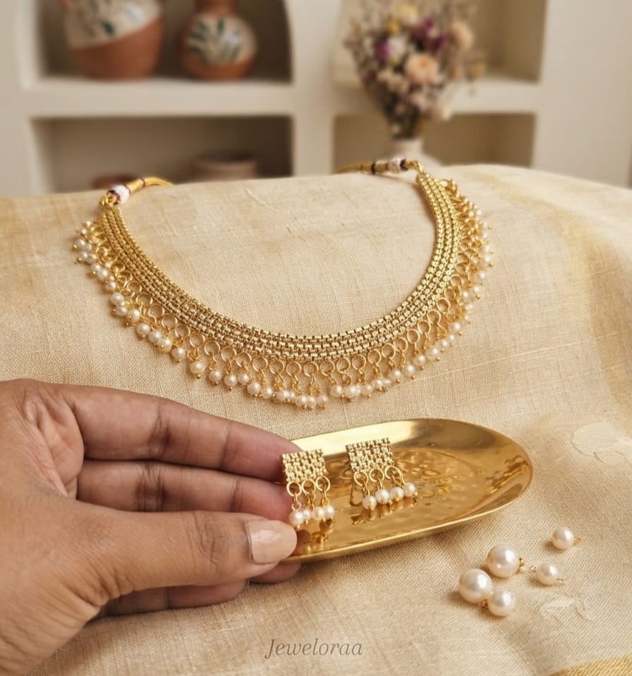 Pearl Rajwadi Choker sets - 8