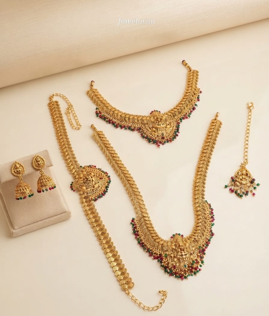 Ethenic Laxmi Temple Choker sets with waist belt