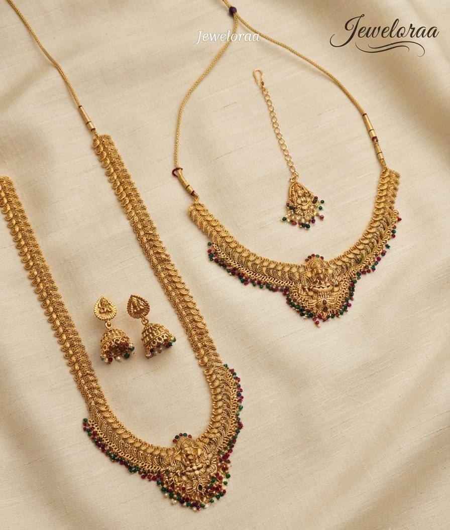 Ethenic Laxmi Temple Choker sets with waist belt
