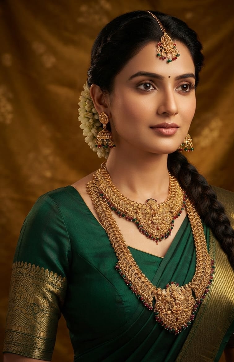 Ethenic Laxmi Temple Choker sets with waist belt
