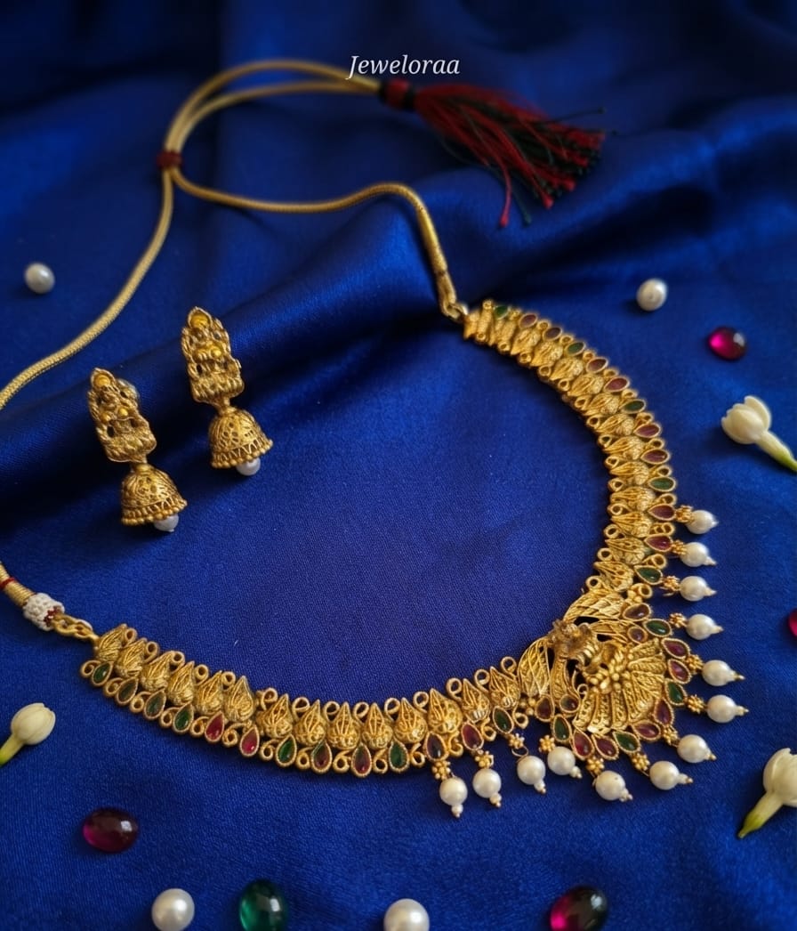 Laxmi Pearl Temple Neclace sets